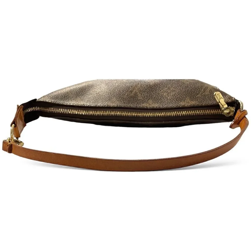 Vintage LOUIS VUITTON Classic Monogram Canvas & Cowhide Vachetta Leather Purse - Picture 10 of 14